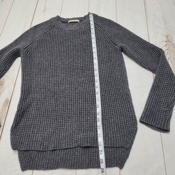 Marine Layer Delaney waffle knit gray sweater pullover wool - Picture 2 of 9